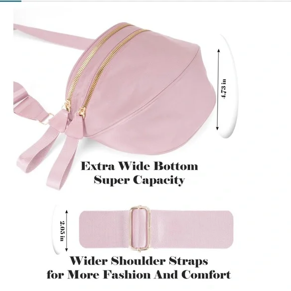 Stylish Pink Crossbody Bum Bag - Picture 5 of 8